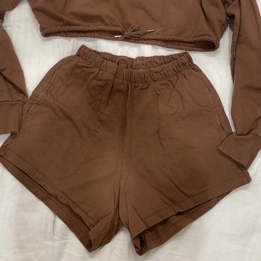 Tanlines by Sivan Ayla Brown Athletic sweat Shorts for Women